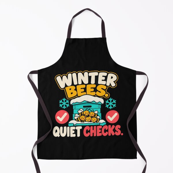 Artikelvorschau, Winter Bees Quiet Checks Overwintering Hive Design entworfen und verkauft von DreamLayerStudio.