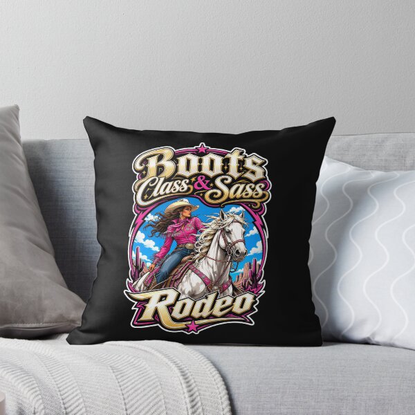 Item preview, Boots Class & Sass Rodeo Cowgirl Pink Western Horse Girl designed and sold by WLHmedia.com .