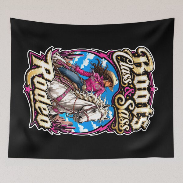 Artikelvorschau, Boots Class & Sass Rodeo Cowgirl Pink Western Horse Girl entworfen und verkauft von WLHmedia.com .
