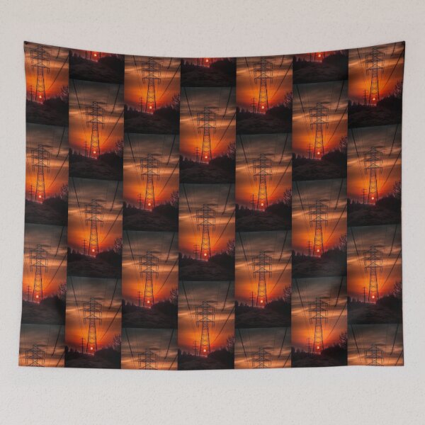 Item preview, Electricity Pylon Sunset Silhouette designed and sold by Pylon-Bureau.