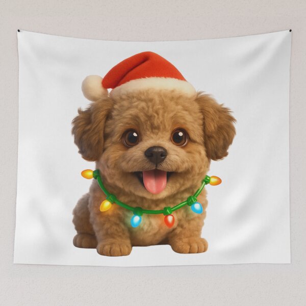 Item preview, Fluffy Shih Poo Christmas designed and sold by Sillytoe.