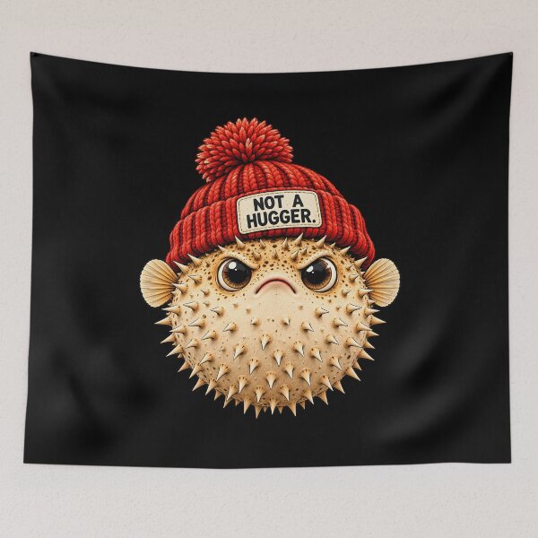 Item preview, Not a Hugger Pufferfish designed and sold by fairmont-press.