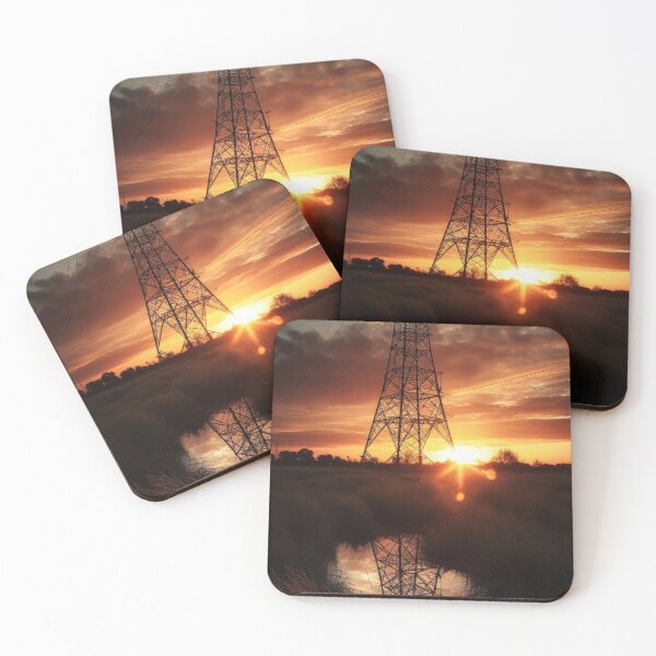 Item preview, Electricity Pylon Sunset Waters designed and sold by Pylon-Bureau.