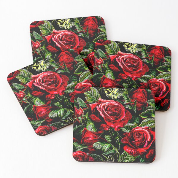 Item preview, Rough Metallic Red Roses  designed and sold by Digital Attic 95.