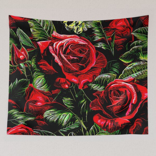 Item preview, Rough Metallic Red Roses  designed and sold by Digital Attic 95.