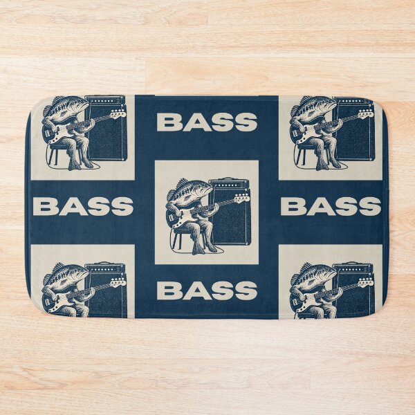 Item preview, Bass Player (Framed) - Funny Fish Playing Bass Pun designed and sold by Douglystuff.