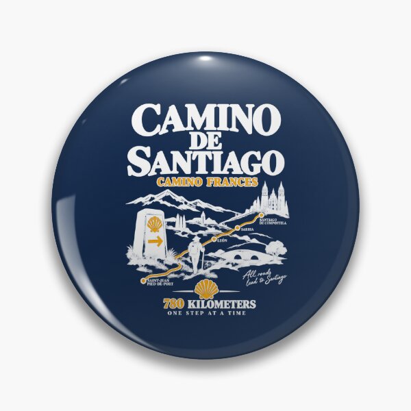 Item preview, Camino de Santiago Camino Frances Pilgrim Route – White and Gold Hiking Design designed and sold by Studio Pico.