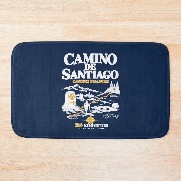 Item preview, Camino de Santiago Camino Frances Pilgrim Route – White and Gold Hiking Design designed and sold by Studio Pico.