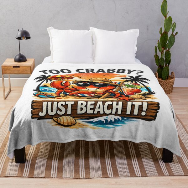 Item preview, Too Crabby? Just Beach It! – Funny Beach Crab Summer designed and sold by SidTastic .