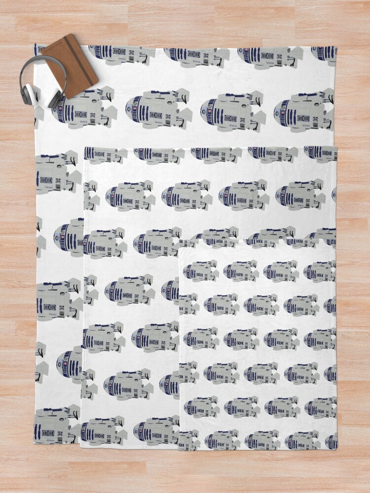 Thumbnail 5 of 6, Throw Blanket, R2D2 designed and sold by Inkbot3000.