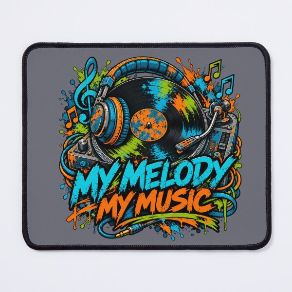 Item preview, My Melody My Music – Retro Vinyl & Turntable Design designed and sold by Aimetoi.