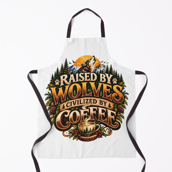 Item preview, coffee quotes, coffee culture, fantasy wolves, wolf illustration, cosmic wolves designed and sold by TrueArtVibes.