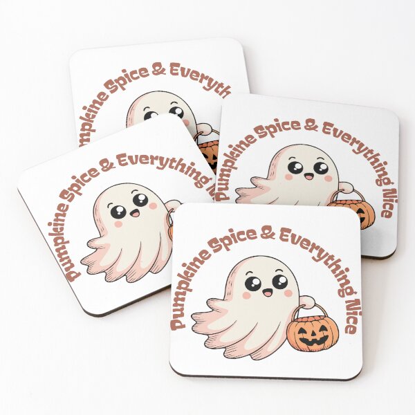 Item preview, Cute Ghost Pumpkin Spice and Everything Nice Halloween Art designed and sold by Alaakadry800.