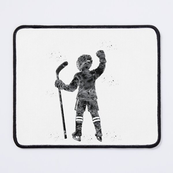 Item preview, Little Boy Ice Hockey Player Watercolor Art designed and sold by Liededrom..