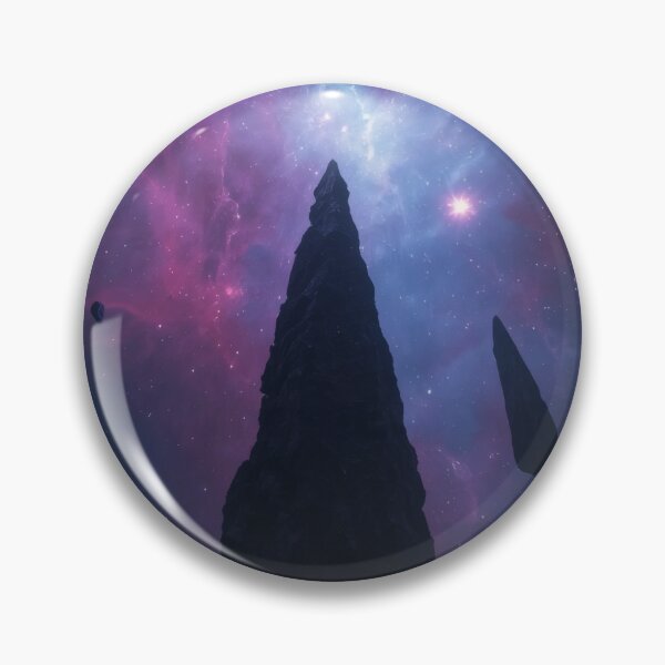 Item preview, Obsidian Spire Reaching Into Cosmic Magenta Nebula designed and sold by monkeybusiness.pt.