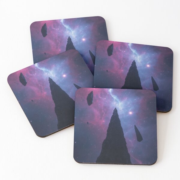 Item preview, Obsidian Spire Reaching Into Cosmic Magenta Nebula designed and sold by monkeybusiness.pt.
