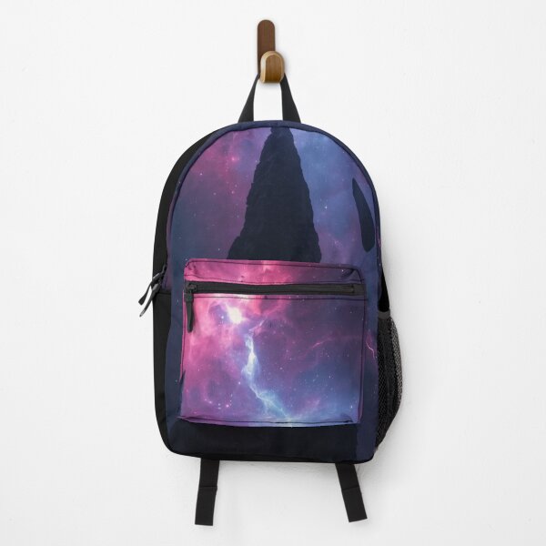 Item preview, Obsidian Spire Reaching Into Cosmic Magenta Nebula designed and sold by monkeybusiness.pt.