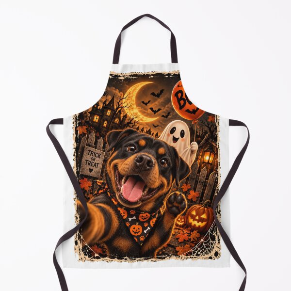 Item preview, Funny Rottweiler Boo Selfie Halloween designed and sold by luu phong.