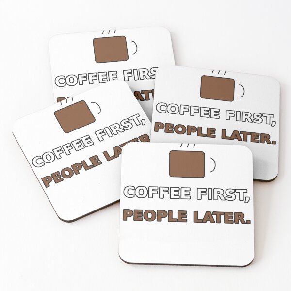 Item preview, Coffee First People Later - Funny Coffee Lover Shirt designed and sold by Jeffydesign.