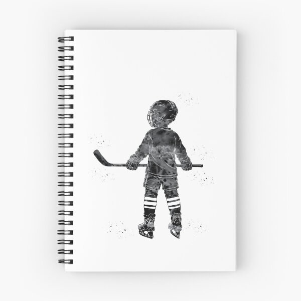 Item preview, Little Boy Ice Hockey Player Watercolor Art designed and sold by Liededrom..