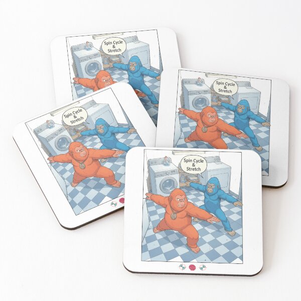 Item preview, Funny Laundry Room Yoga Warrior Pose Bigfoot Cartoon Workout Humor designed and sold by Whimsy Trail Co.