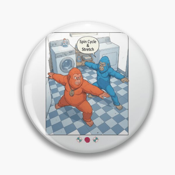 Item preview, Funny Laundry Room Yoga Warrior Pose Bigfoot Cartoon Workout Humor designed and sold by Whimsy Trail Co.