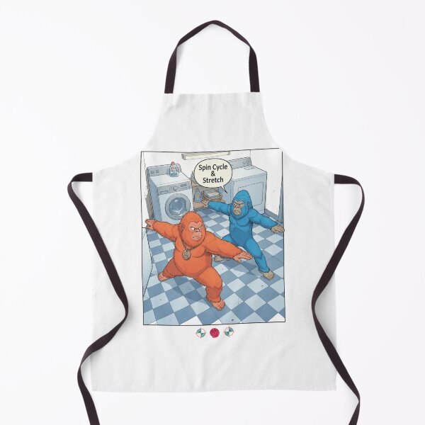 Item preview, Funny Laundry Room Yoga Warrior Pose Bigfoot Cartoon Workout Humor designed and sold by Whimsy Trail Co.