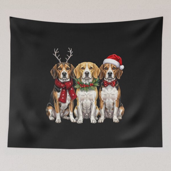 Item preview, Three Cute Christmas Beagles Festive Holiday Dog Lover designed and sold by abig-eiyana.