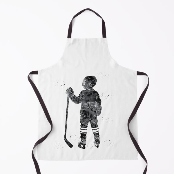 Item preview, Little Boy Ice Hockey Player Watercolor Art designed and sold by Liededrom..