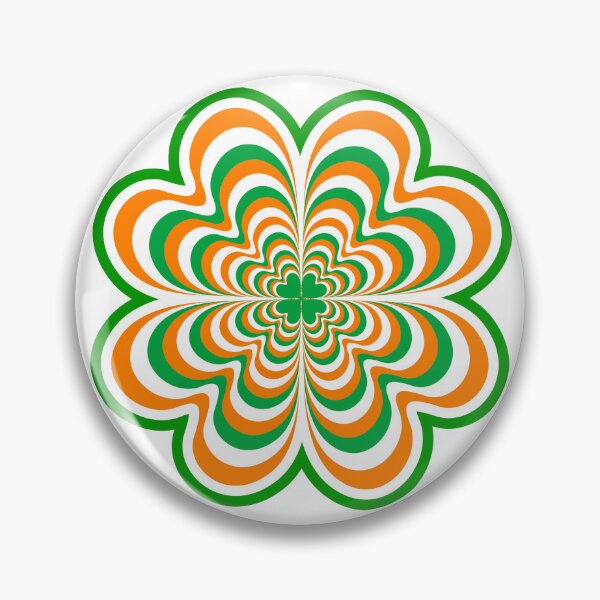Item preview, Irish Hypnosis – Trippy Celtic Shamrock Optical Illusion designed and sold by Art of Sun.