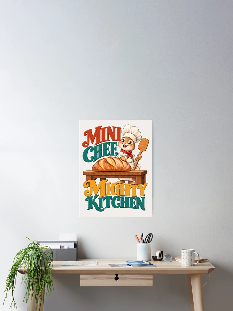 Thumbnail 2 of 3, Poster, Mini Chef Mighty Kitchen Rabbit Baker designed and sold by PunchDrop.
