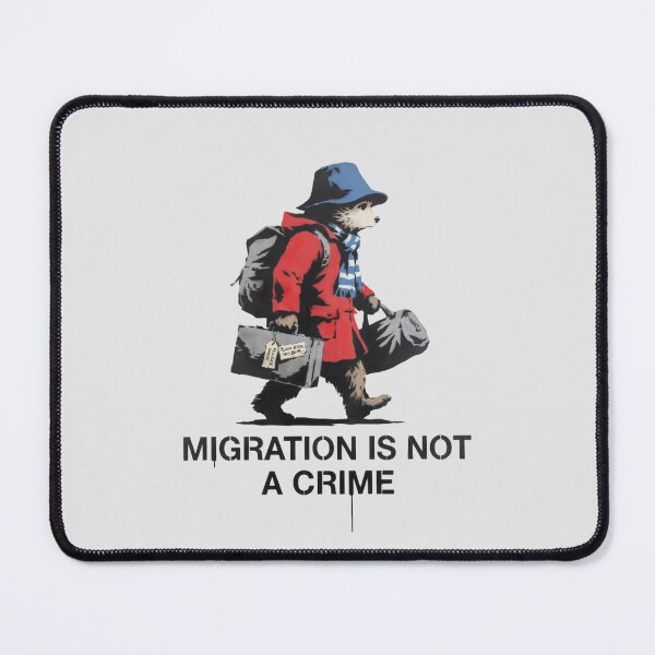 Item preview, Banksy Graffiti - Migration is not a crime designed and sold by 123ks.