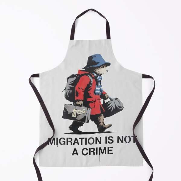 Aperçu de l'œuvre Graffiti de Banksy - L'immigration n'est pas un crime créée et vendue par 123ks.