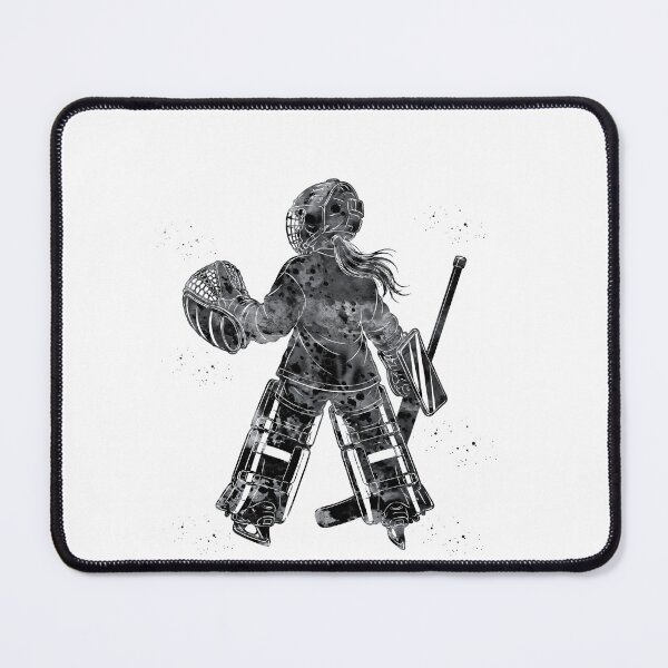 Item preview, Little Girl Ice Hockey Goalie Watercolor Art designed and sold by Liededrom..