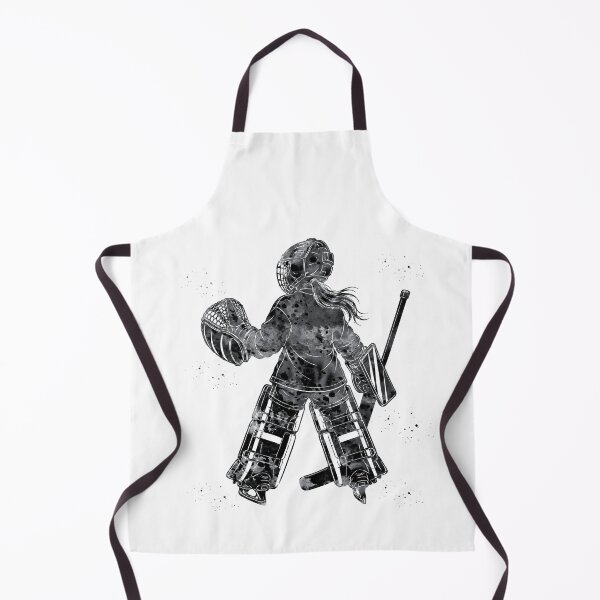 Item preview, Little Girl Ice Hockey Goalie Watercolor Art designed and sold by Liededrom..