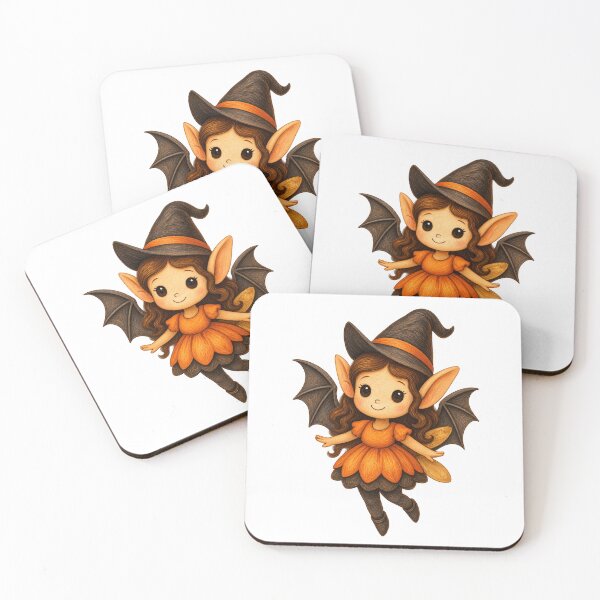 Item preview, The Pumpkin Wing Witch | Cute Halloween Fairy designed and sold by Whatever Works.