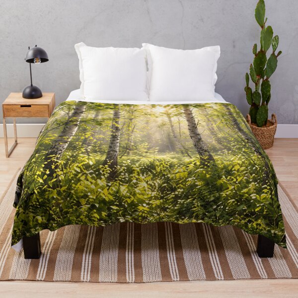 Aperçu de l'œuvre Sunlit Birch Forest créée et vendue par NordenPosters.