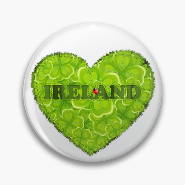 Item preview, Ireland Shamrock Heart – Green Clover Stitched Love Design designed and sold by Art of Sun.
