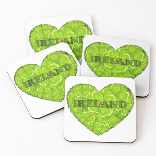 Item preview, Ireland Shamrock Heart – Green Clover Stitched Love Design designed and sold by Art of Sun.