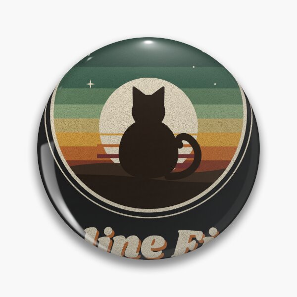 Artikelvorschau, Feline Fine Mostly Retro Black Cat Sunset entworfen und verkauft von somebasic.