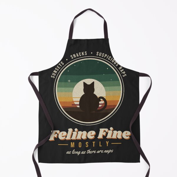 Artikelvorschau, Feline Fine Mostly Retro Black Cat Sunset entworfen und verkauft von somebasic.
