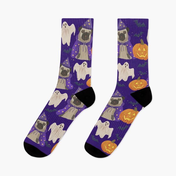 Item preview, Pattern of a Witch Pug and Halloween Decor designed and sold by FandomizedRose.
