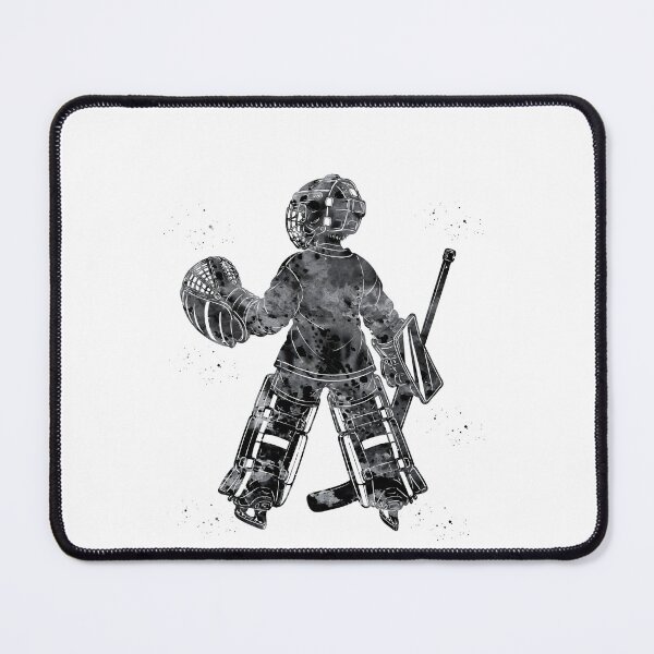 Item preview, Little Boy Ice Hockey Goalie Watercolor Art designed and sold by Liededrom..