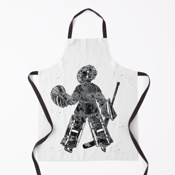 Item preview, Little Boy Ice Hockey Goalie Watercolor Art designed and sold by Liededrom..