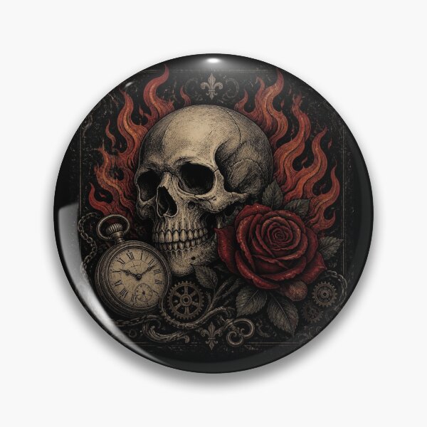 Item preview, ArtSkullRoseVintageGothicDesign designed and sold by Artrendzs.