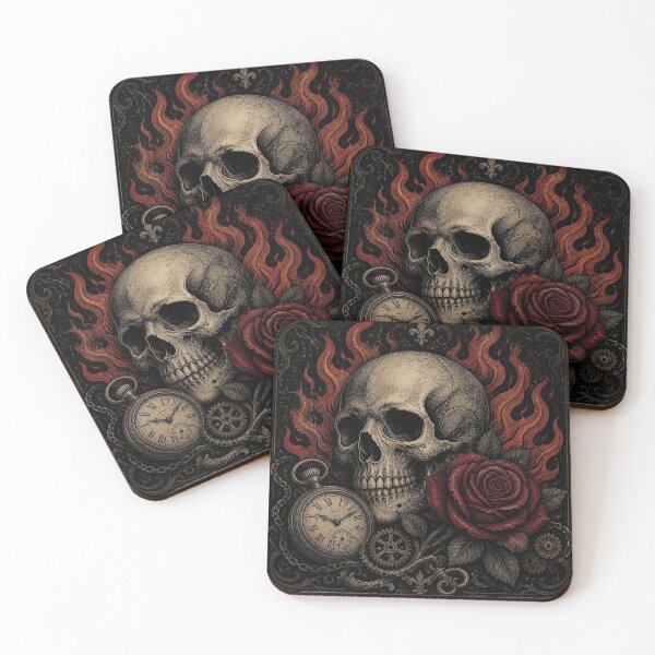Item preview, ArtSkullRoseVintageGothicDesign designed and sold by Artrendzs.