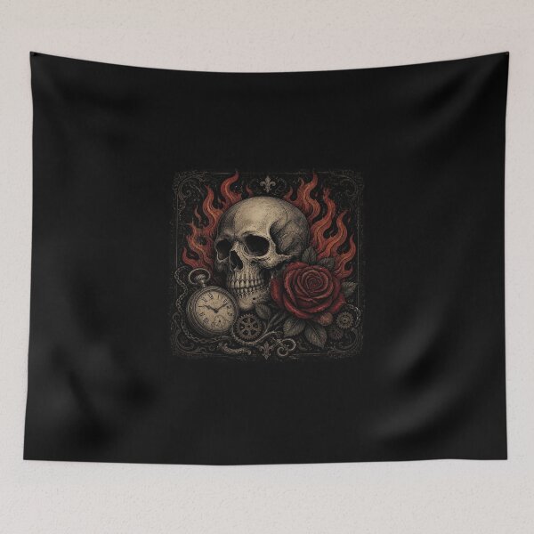 Item preview, ArtSkullRoseVintageGothicDesign designed and sold by Artrendzs.