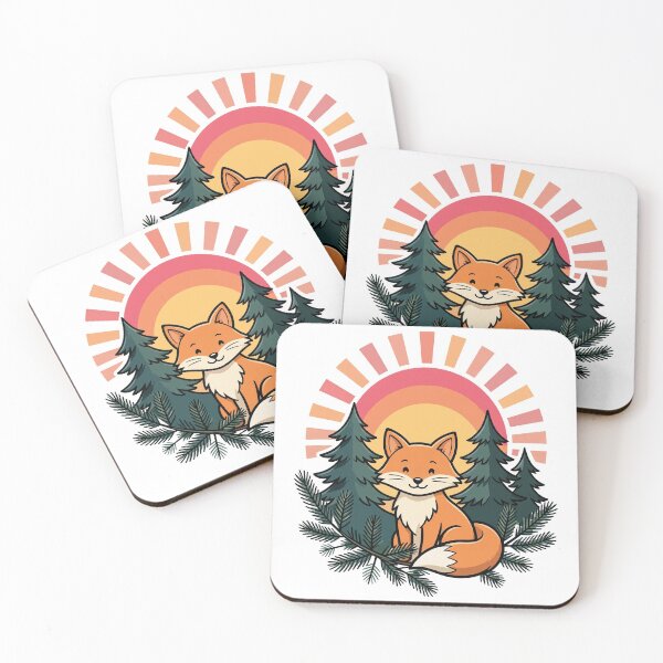 Item preview, Cute Fox Retro Sunset Forest Nature Shirt designed and sold by Arrow60.