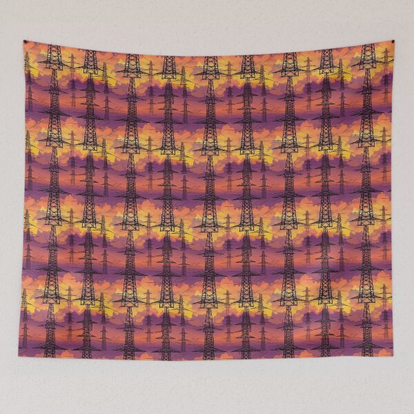 Item preview, Electricity Pylon Purple Sunset designed and sold by Pylon-Bureau.