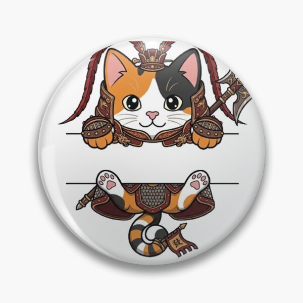 Item preview, Cute General Cat Peeking - Calico Warrior Cat designed and sold by PetalsPaws.